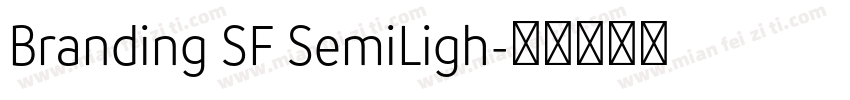 Branding SF SemiLigh字体转换